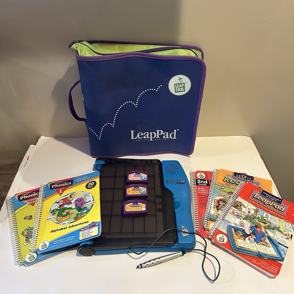 LeapFrog LeapPad PRO Electronic Learning System 7 Books 3 Cartridges 30062